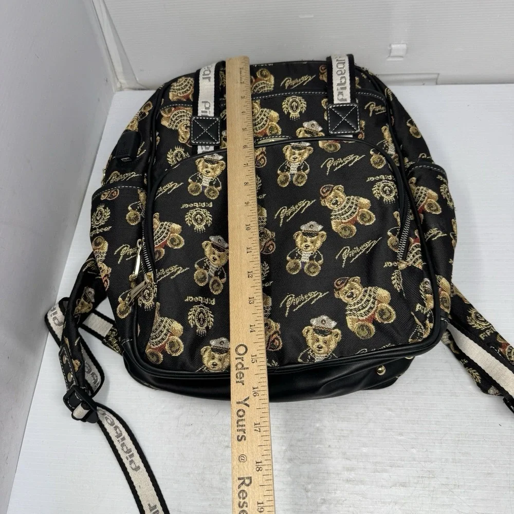 PIPI BEAR Diaper Bag Backpack Black Gold Trim Baby ‎ Bag Unisex VGC